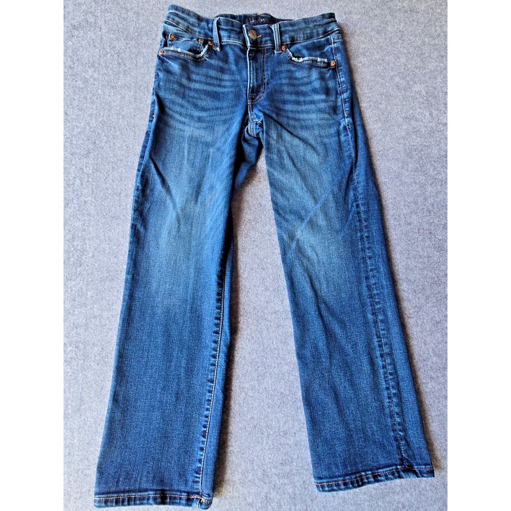 Aeropostale Women's Jeans Mid Rise Straight Crop Med Wash Size 6 (28x26)